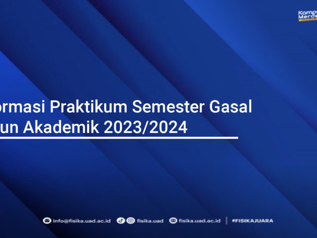 Pengumuman Pelaksanaan Praktikum Semester Gasal TA. 2023/2024